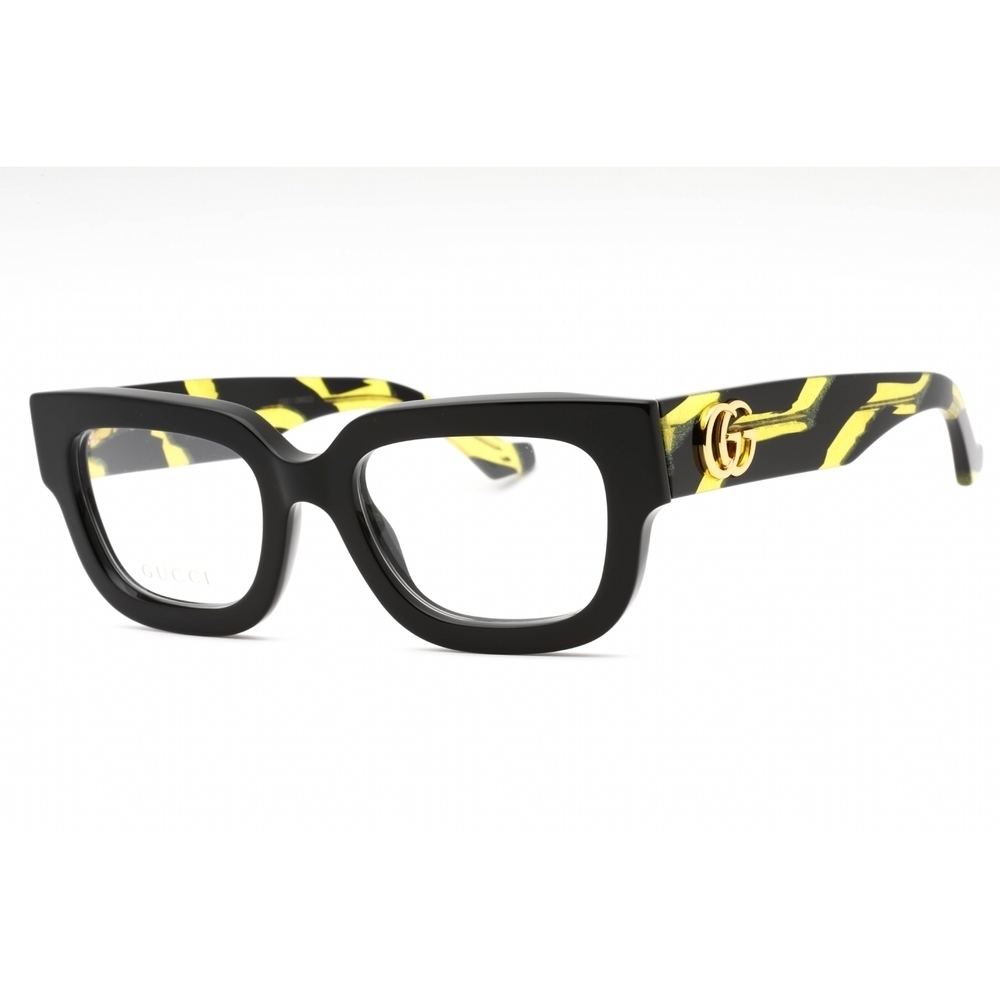 NWT Gucci GG1548O-006 Black Rectangle 52mm Eyeglasses - Picture 4 of 8